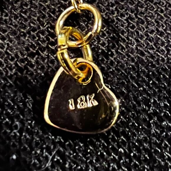 SALE 18k Stamped Gold Filled Capricorn Iridescent Horoscope Crystal Necklace - Picture 4 of 7